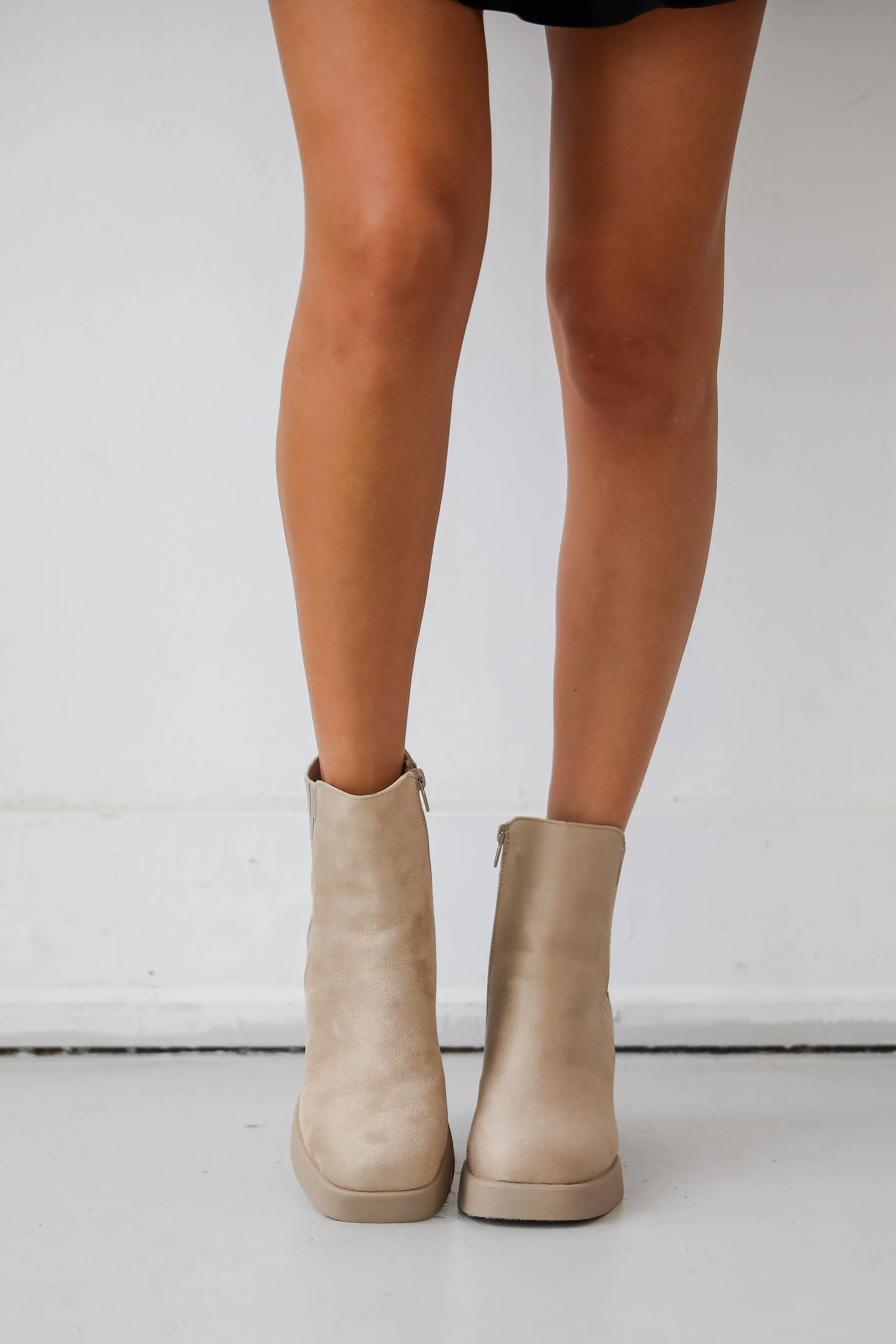 FINAL SALE - Get In Line Platform Booties