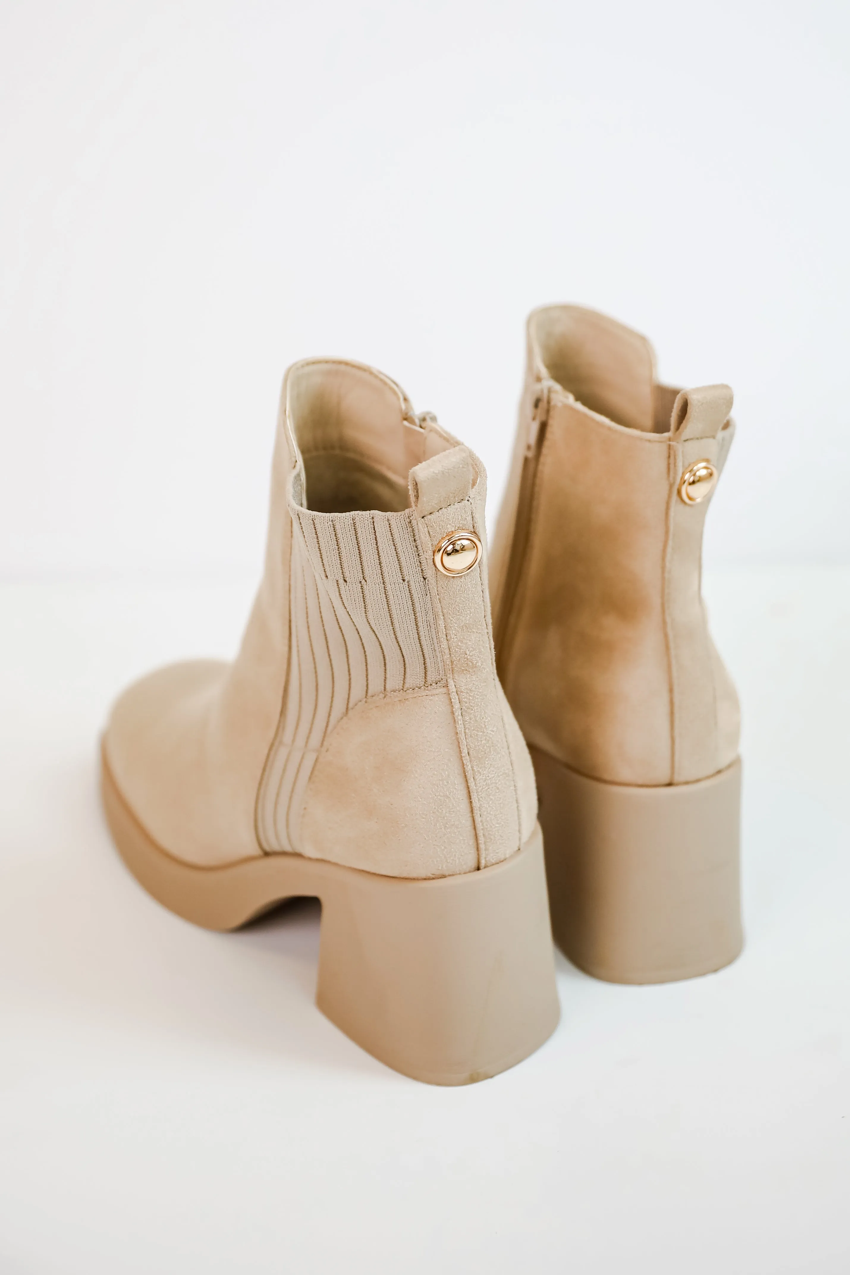 FINAL SALE - Get In Line Platform Booties