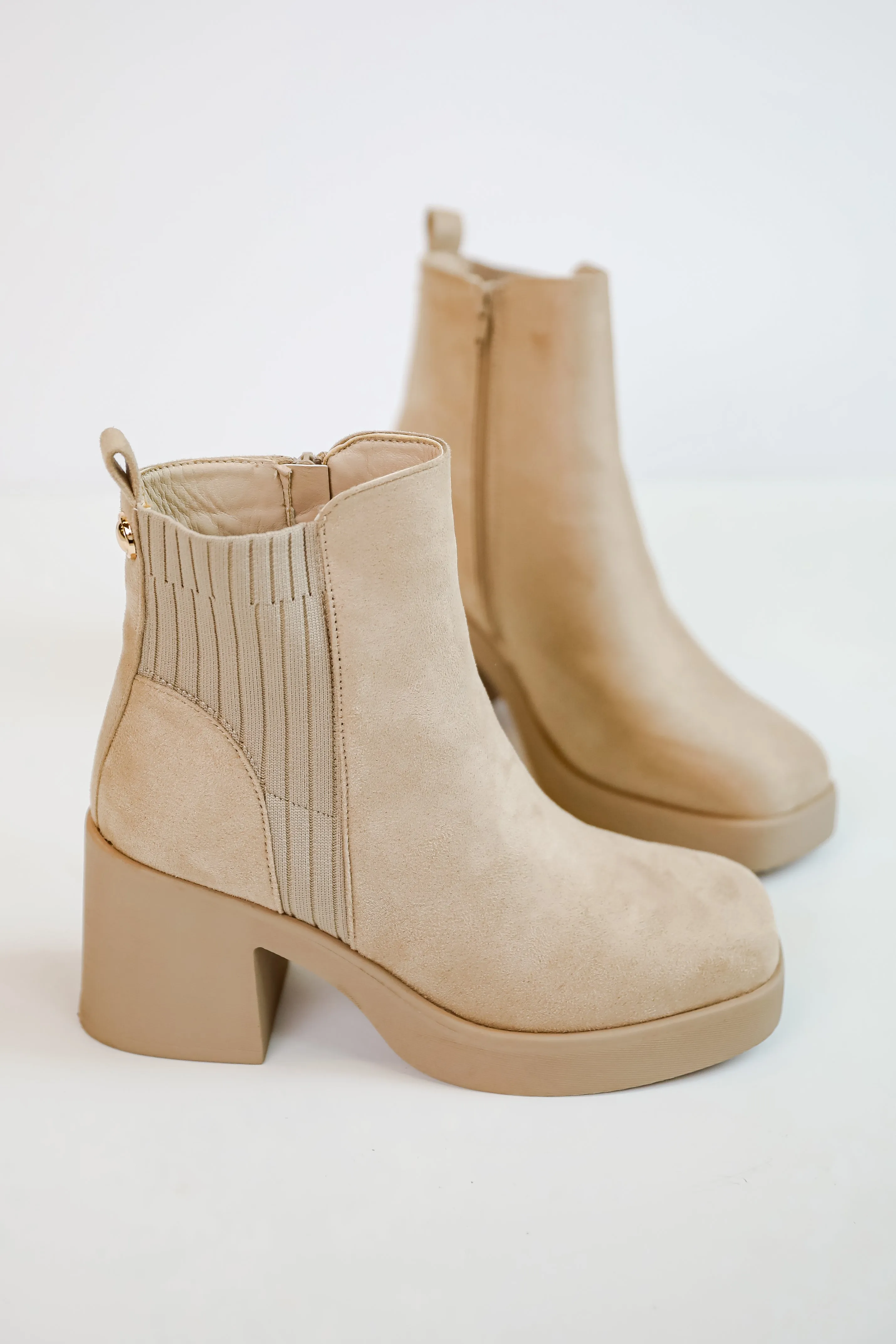 FINAL SALE - Get In Line Platform Booties