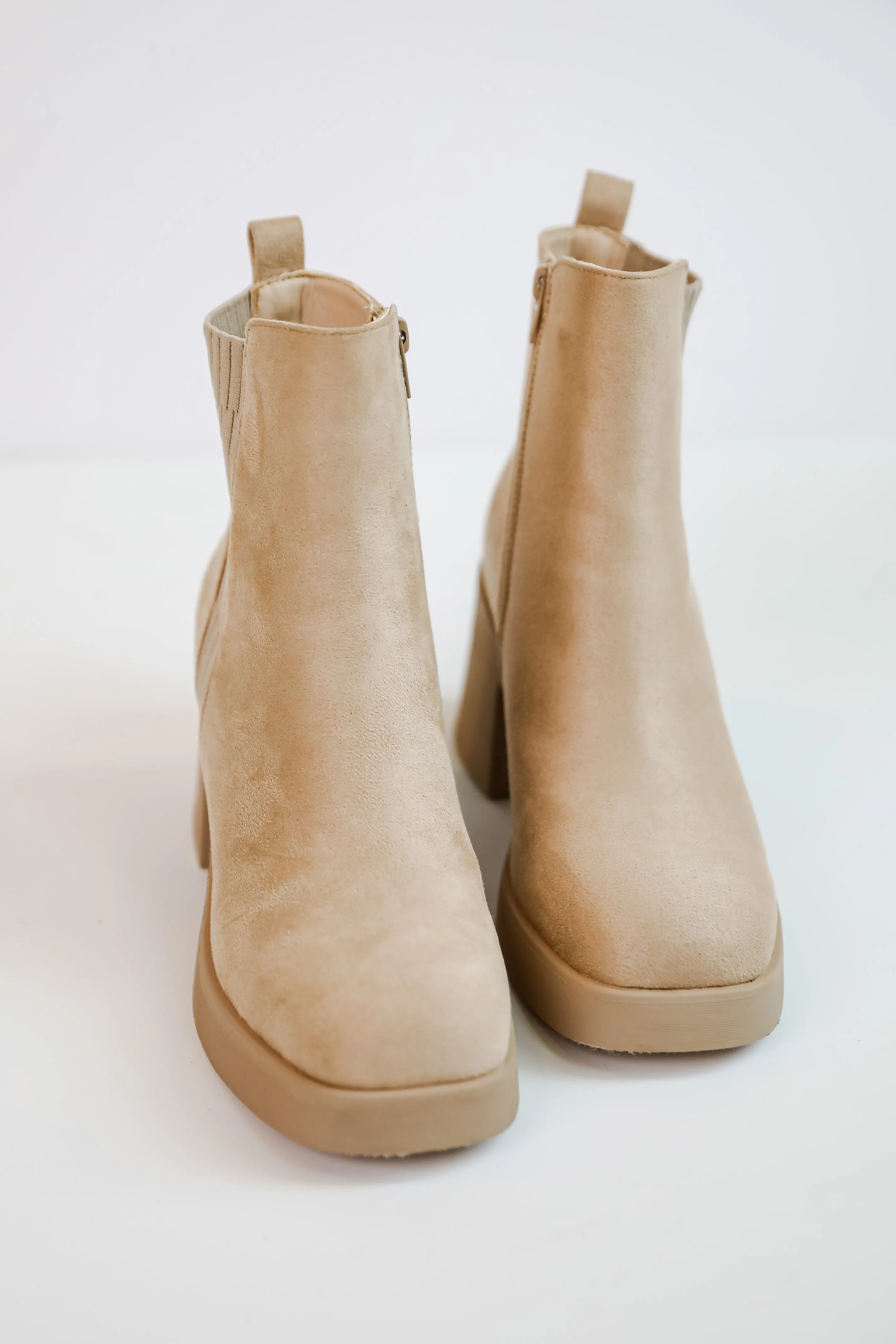 FINAL SALE - Get In Line Platform Booties