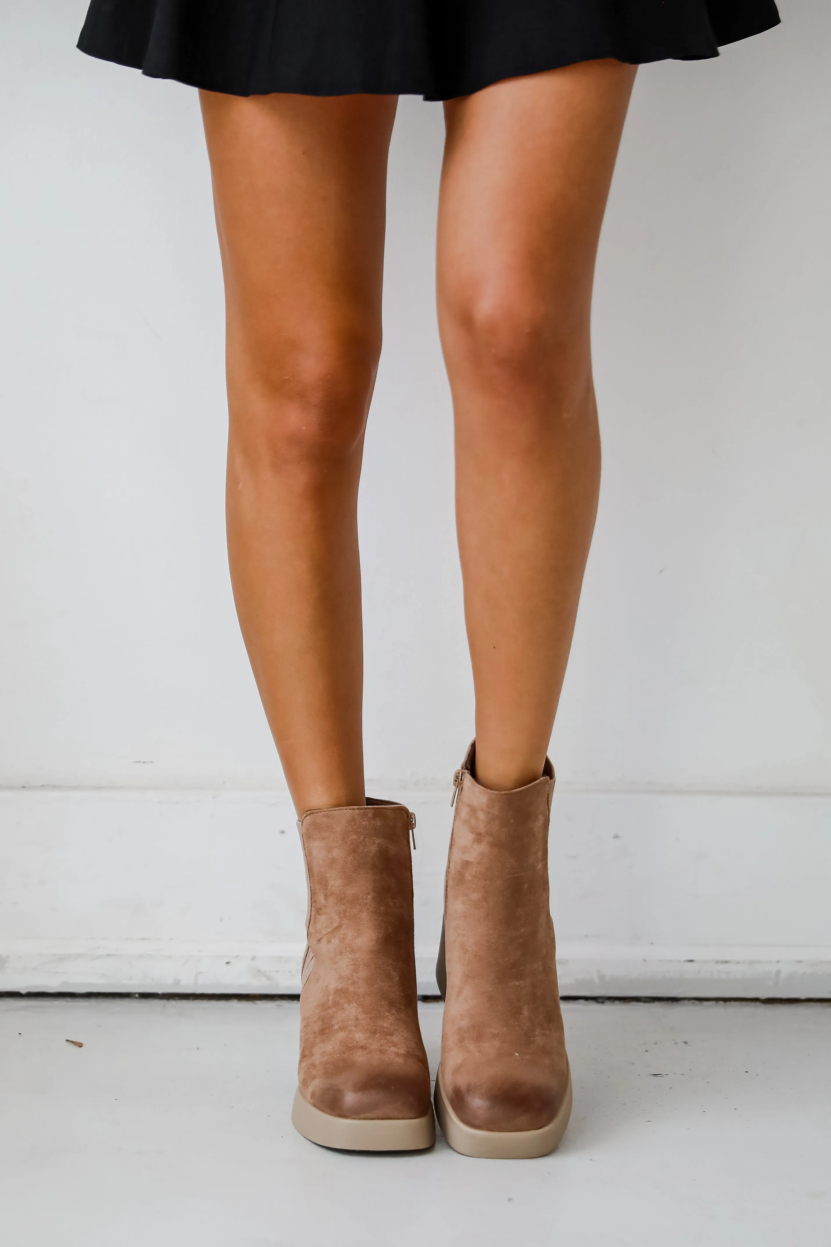 FINAL SALE - Get In Line Platform Booties