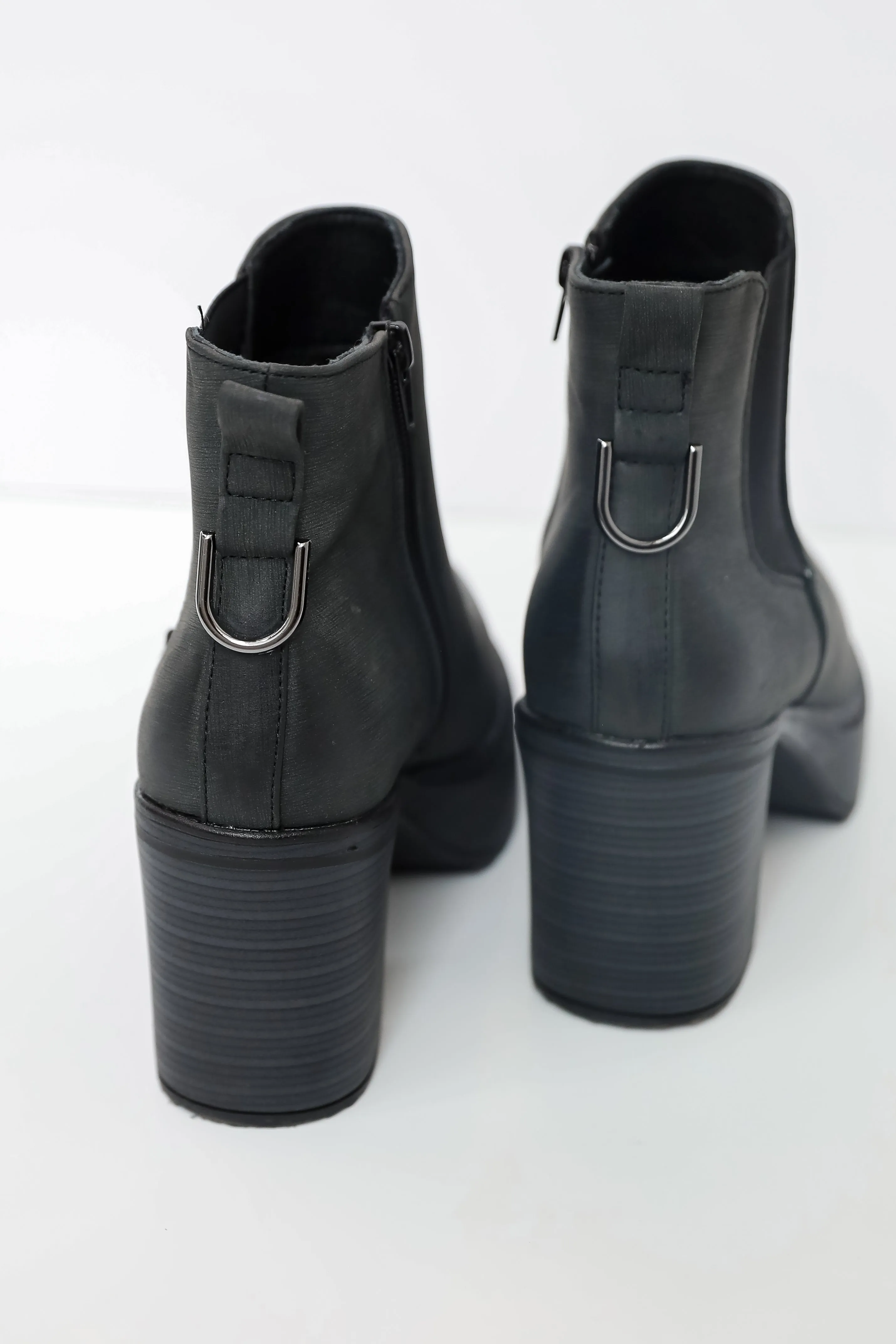 FINAL SALE - Now Is The Time Black Platform Booties