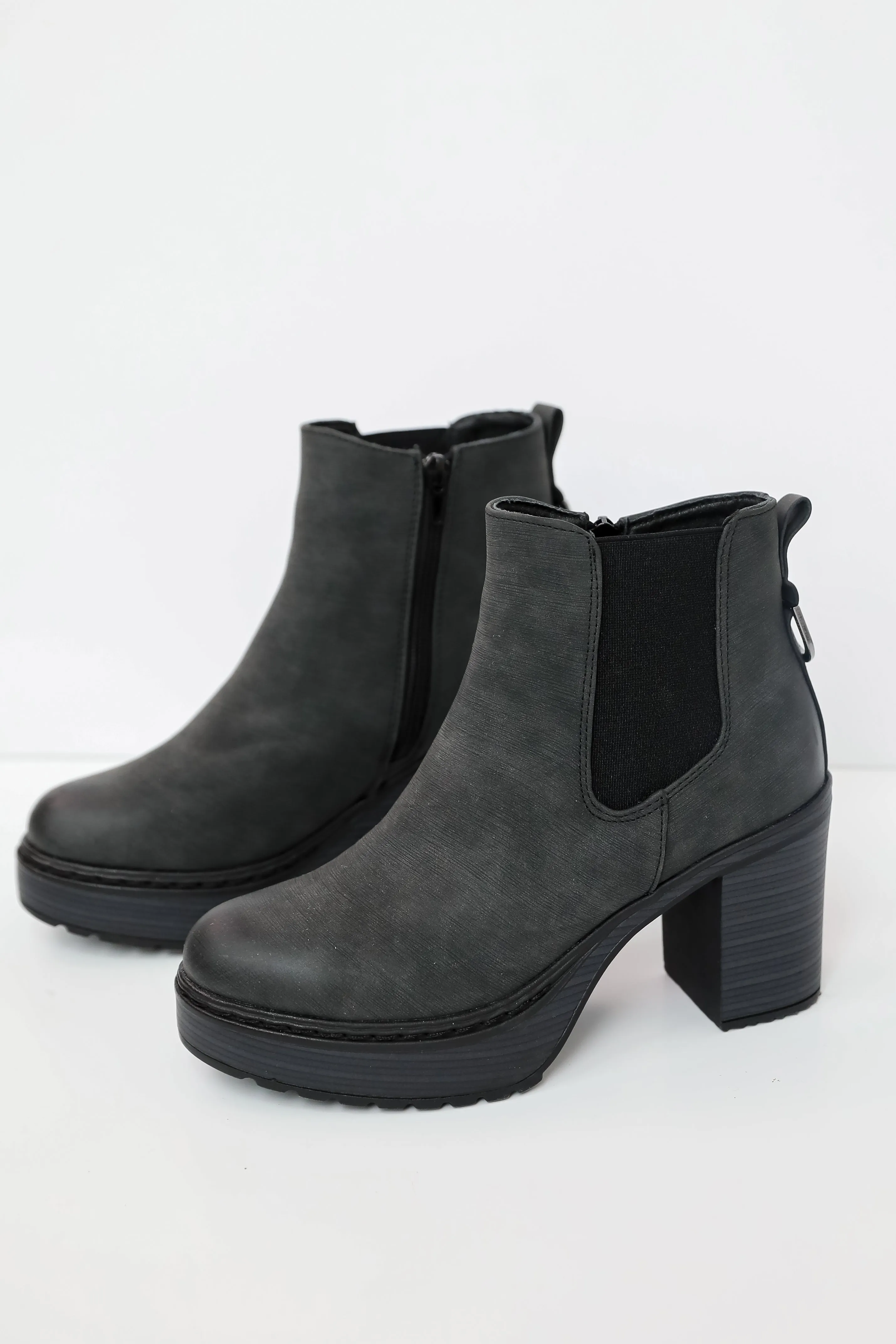 FINAL SALE - Now Is The Time Black Platform Booties