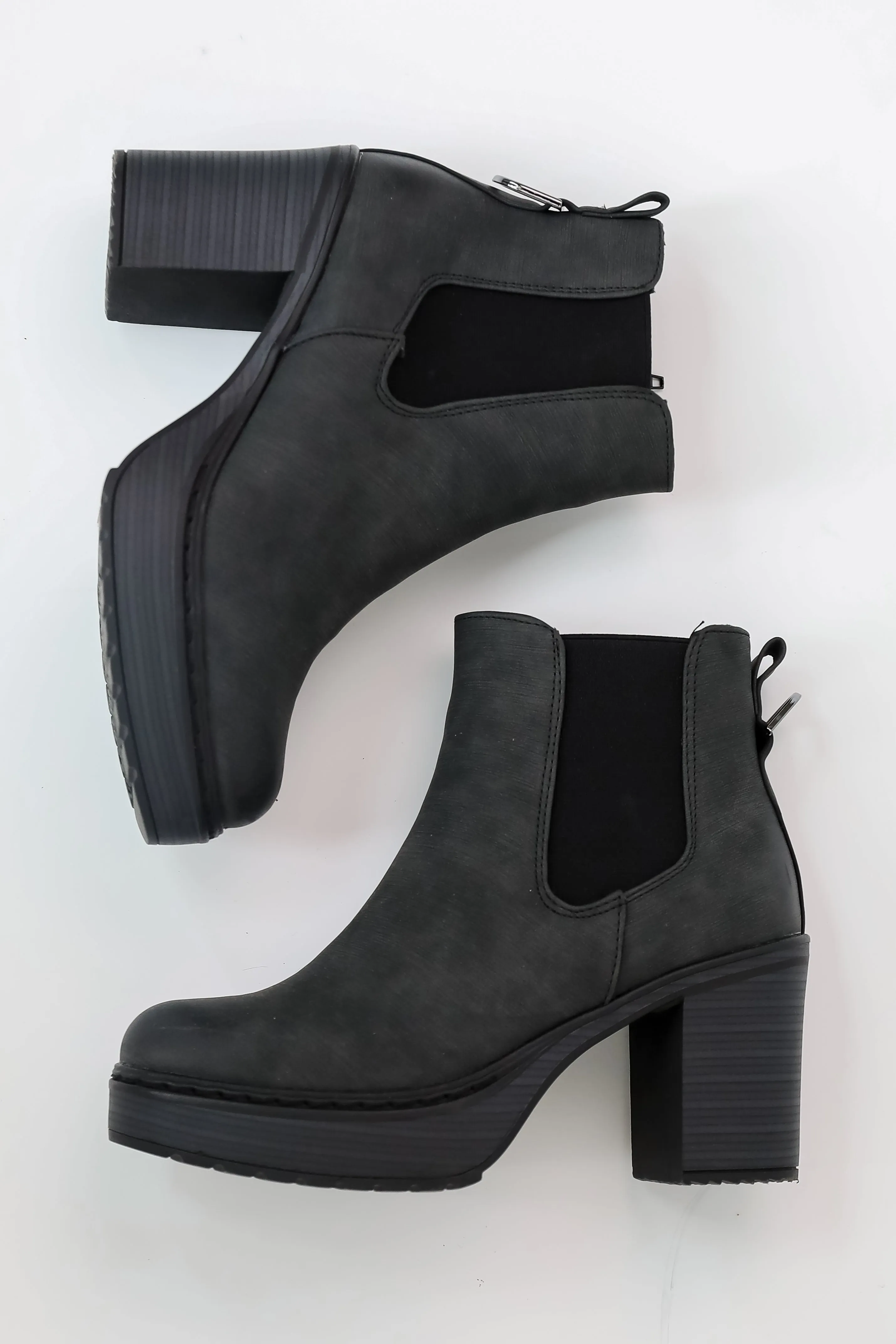 FINAL SALE - Now Is The Time Black Platform Booties