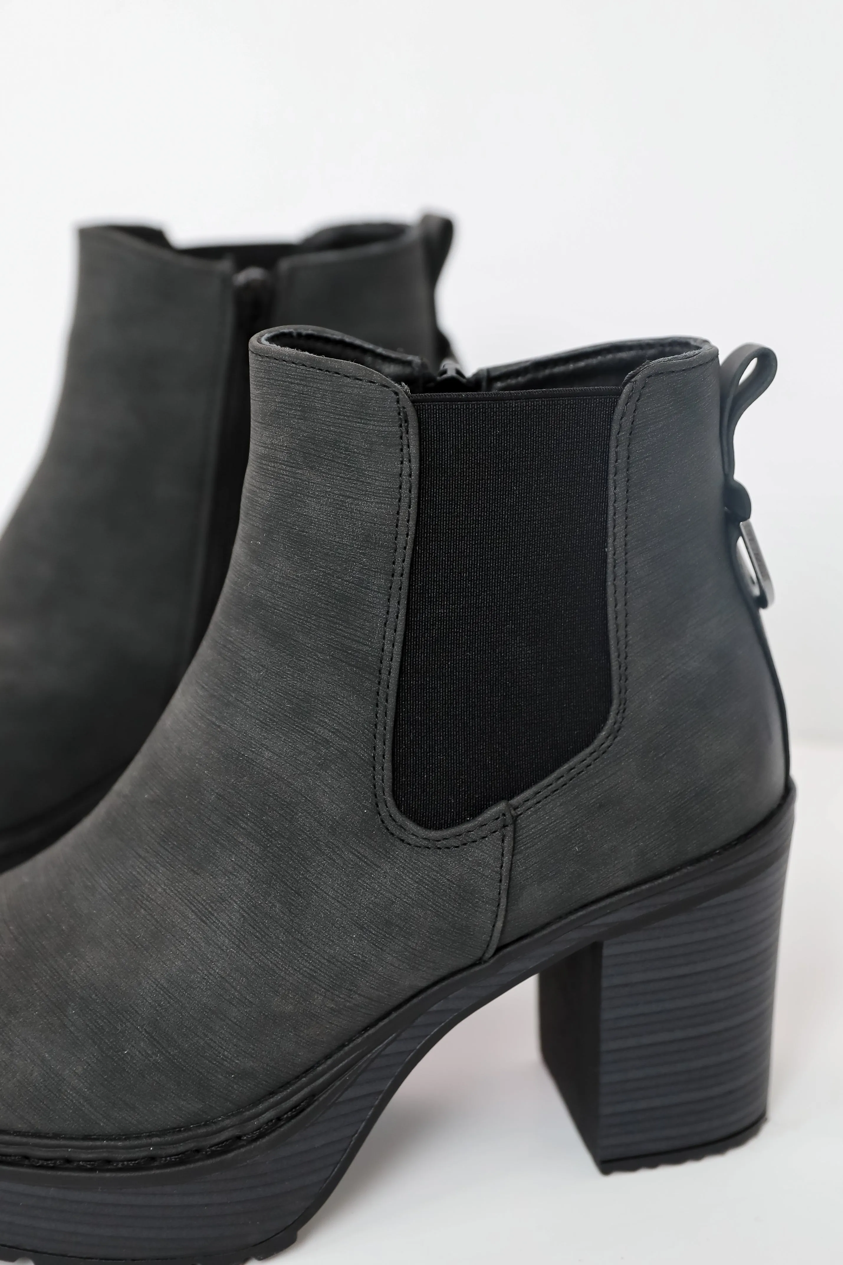 FINAL SALE - Now Is The Time Black Platform Booties