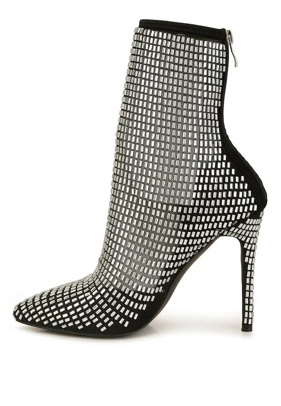 Fortunate Rhinestones Embellished Bling Out Boots