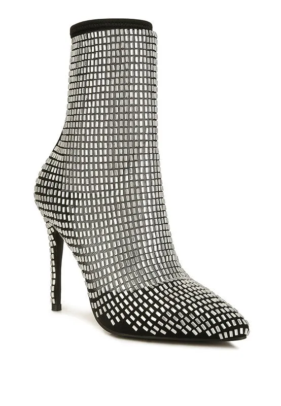 Fortunate Rhinestones Embellished Bling Out Boots