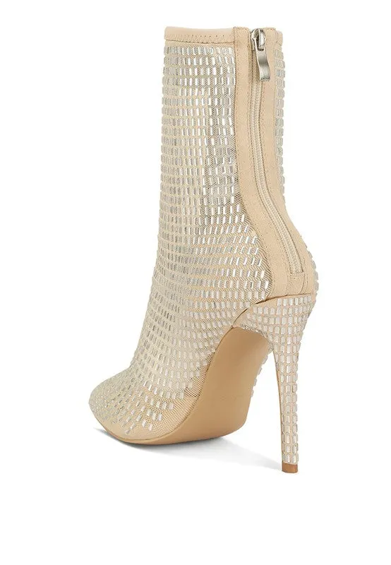 Fortunate Rhinestones Embellished Bling Out Boots