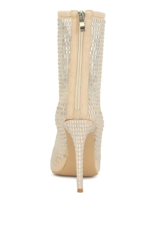 Fortunate Rhinestones Embellished Bling Out Boots
