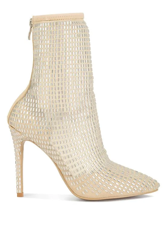 Fortunate Rhinestones Embellished Bling Out Boots