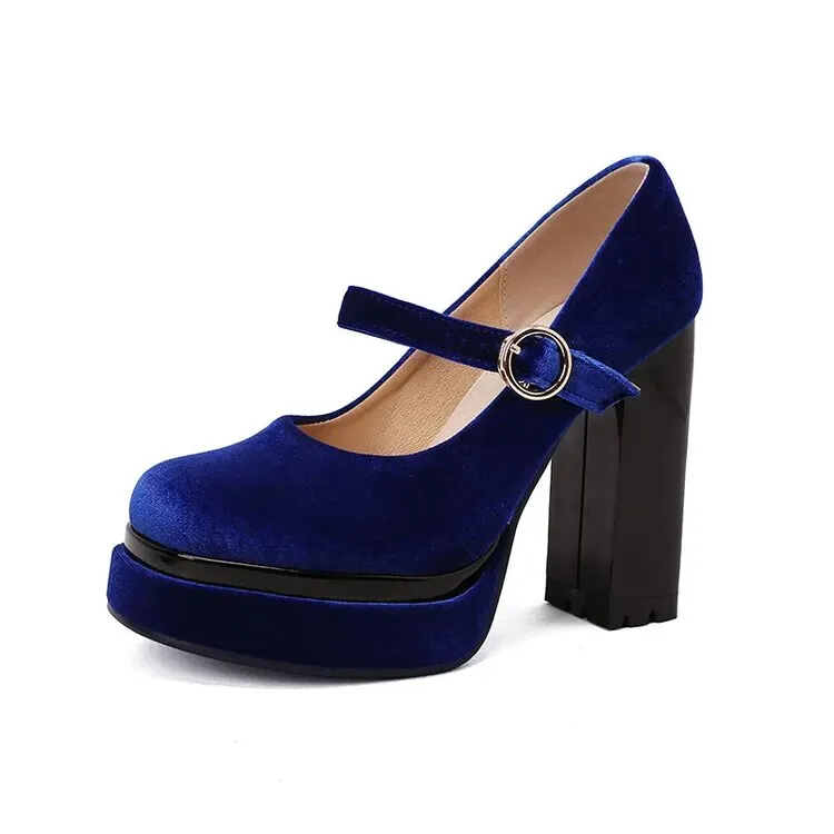 Funki Buys | Shoes | Women's Luxury Velour Mary Jane Pumps