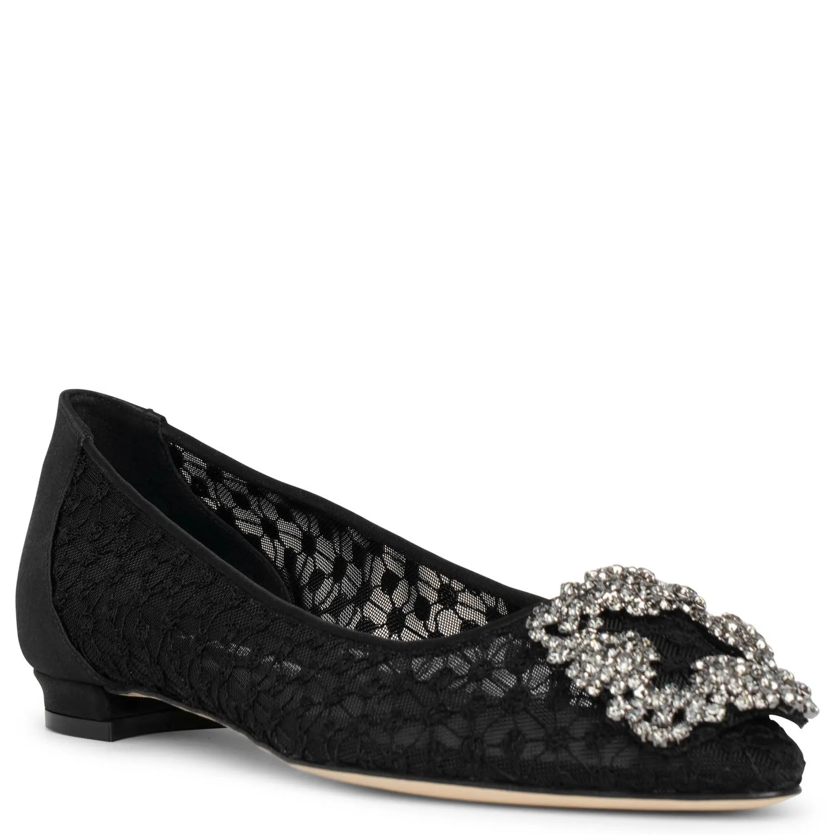 Hangisi flat black lace ballerinas