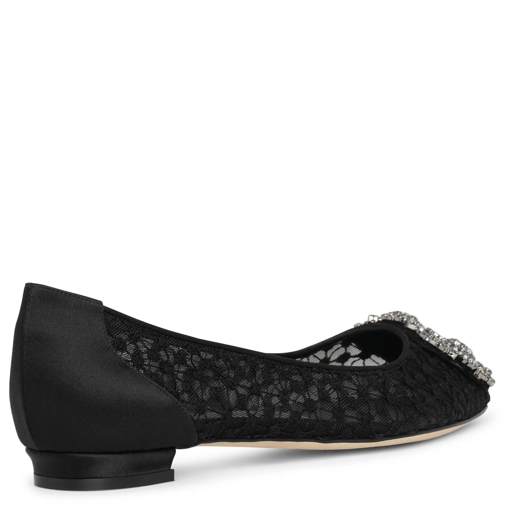 Hangisi flat black lace ballerinas