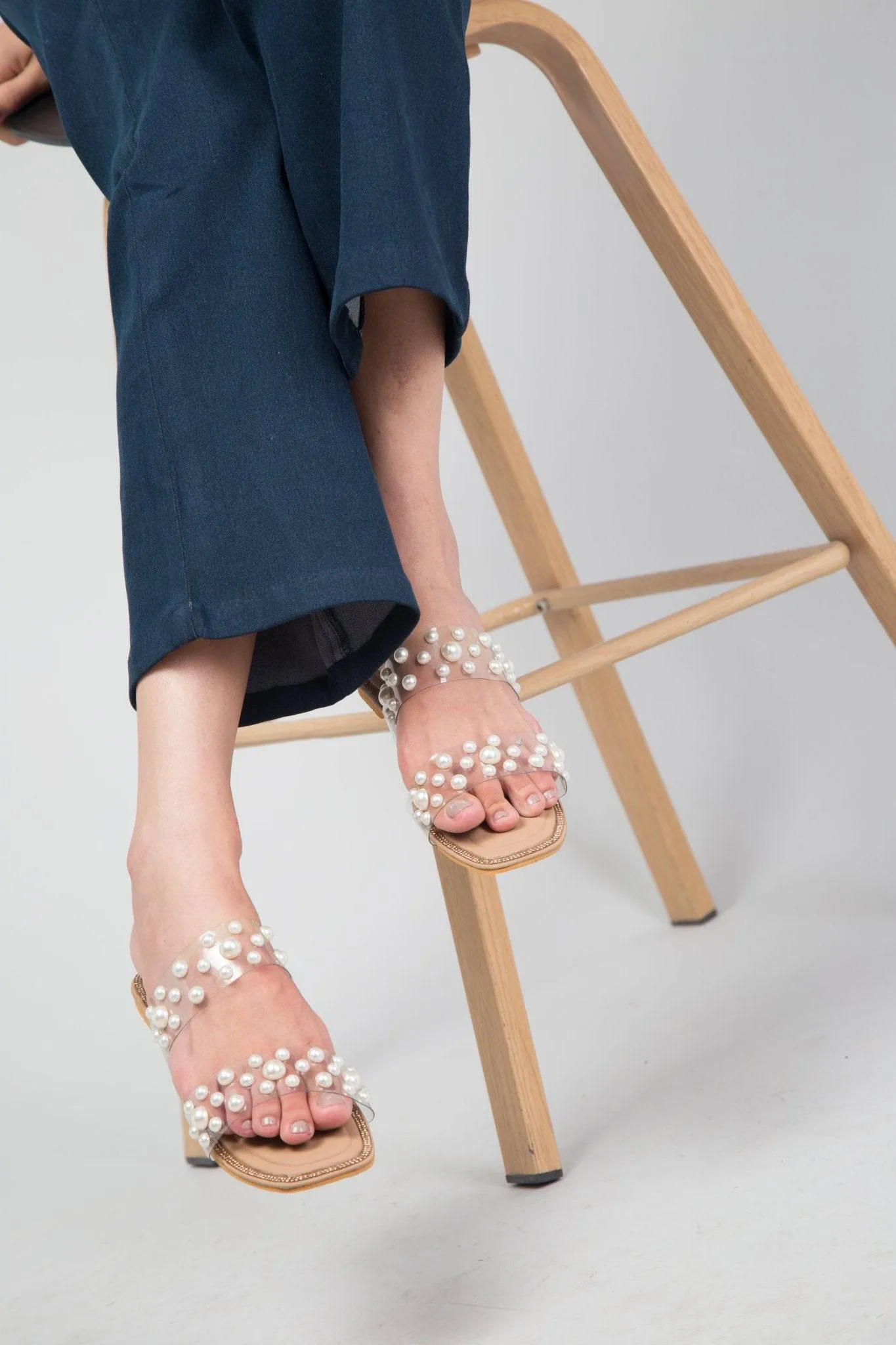 Heavenly Pearl Flats - Beige (Classic Collection)