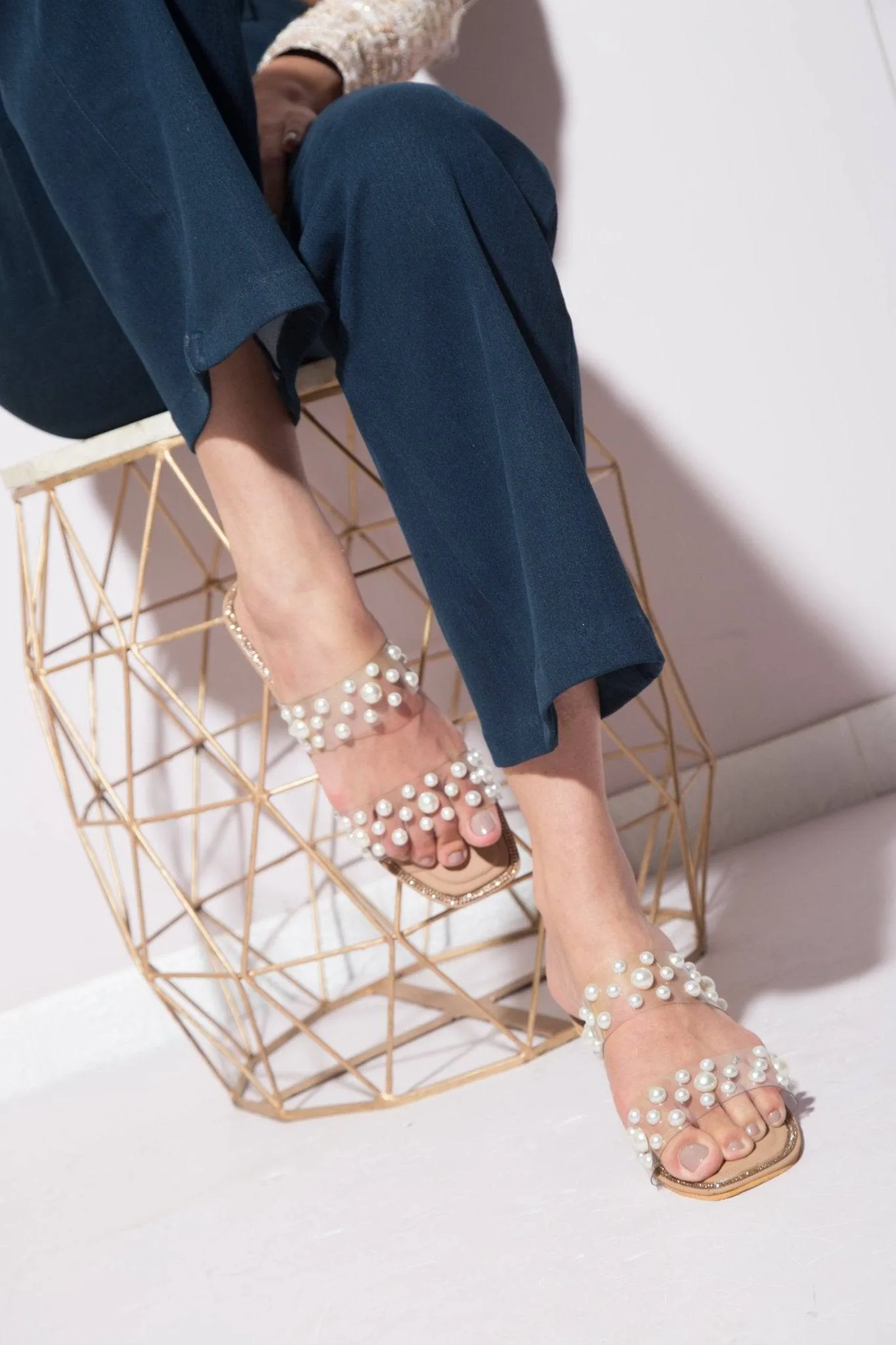 Heavenly Pearl Flats - Beige (Classic Collection)