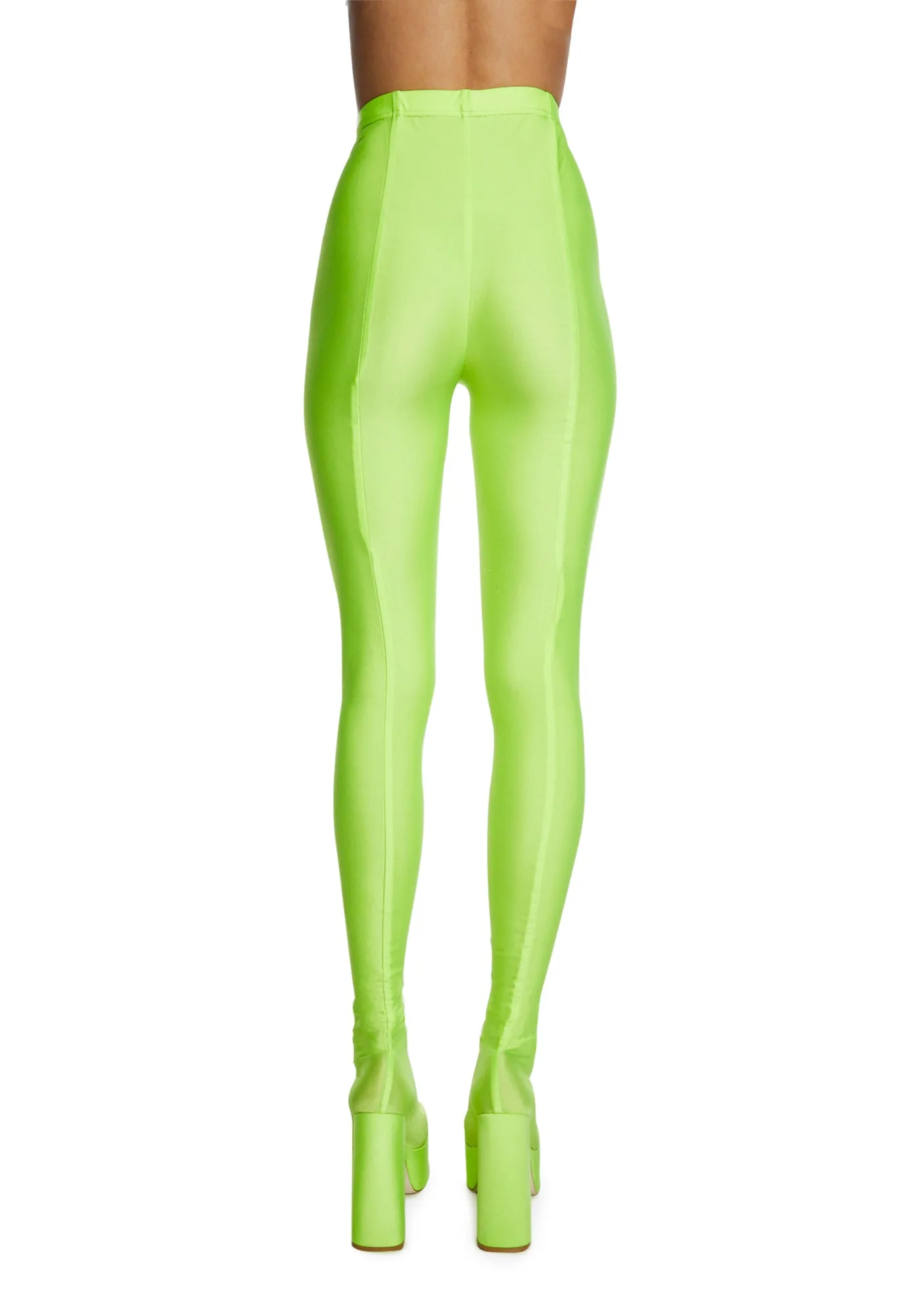 Hey Hey Platform Pant Boots - Lime
