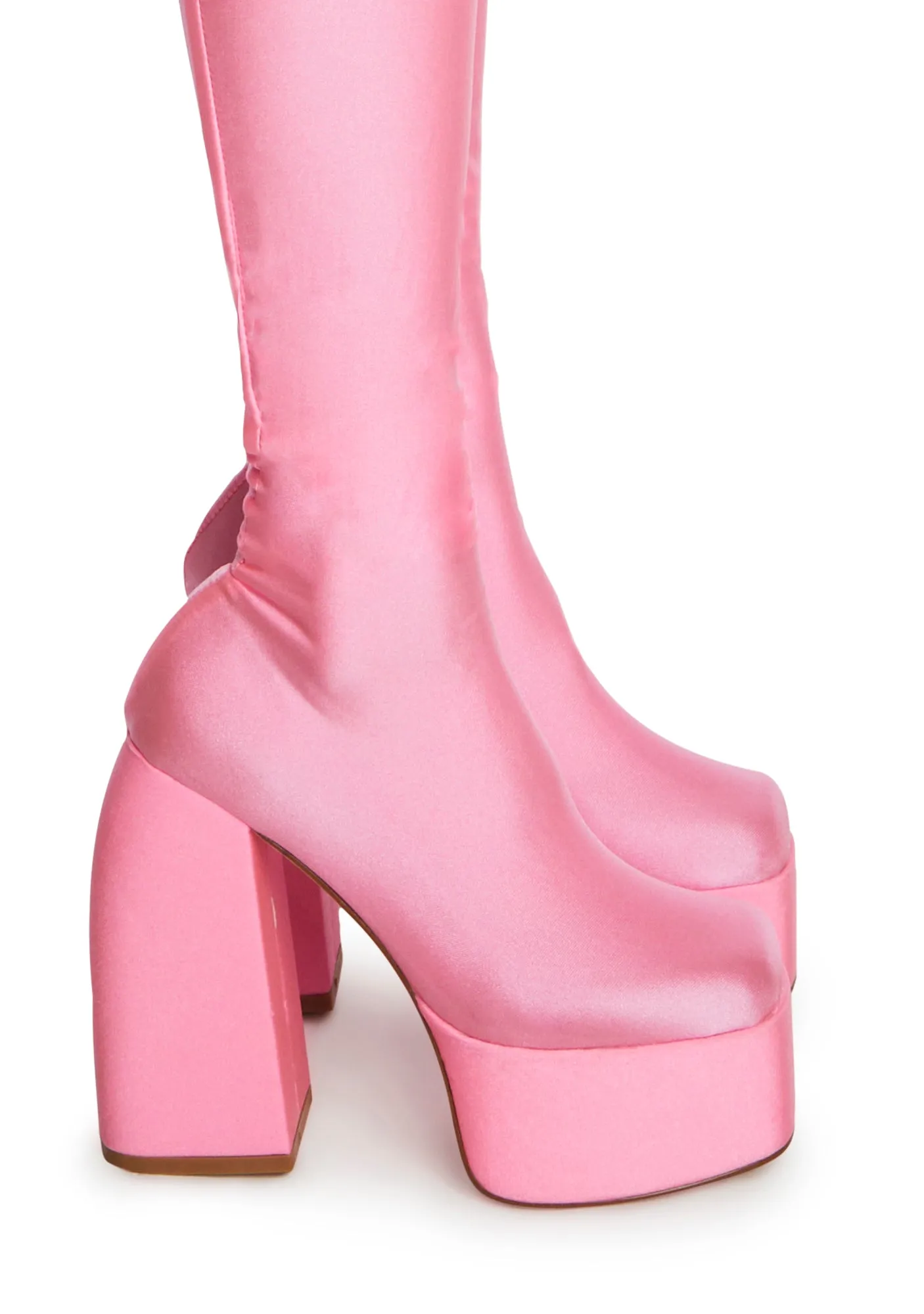 Heyhey Platform Pant Boots - Light Pink