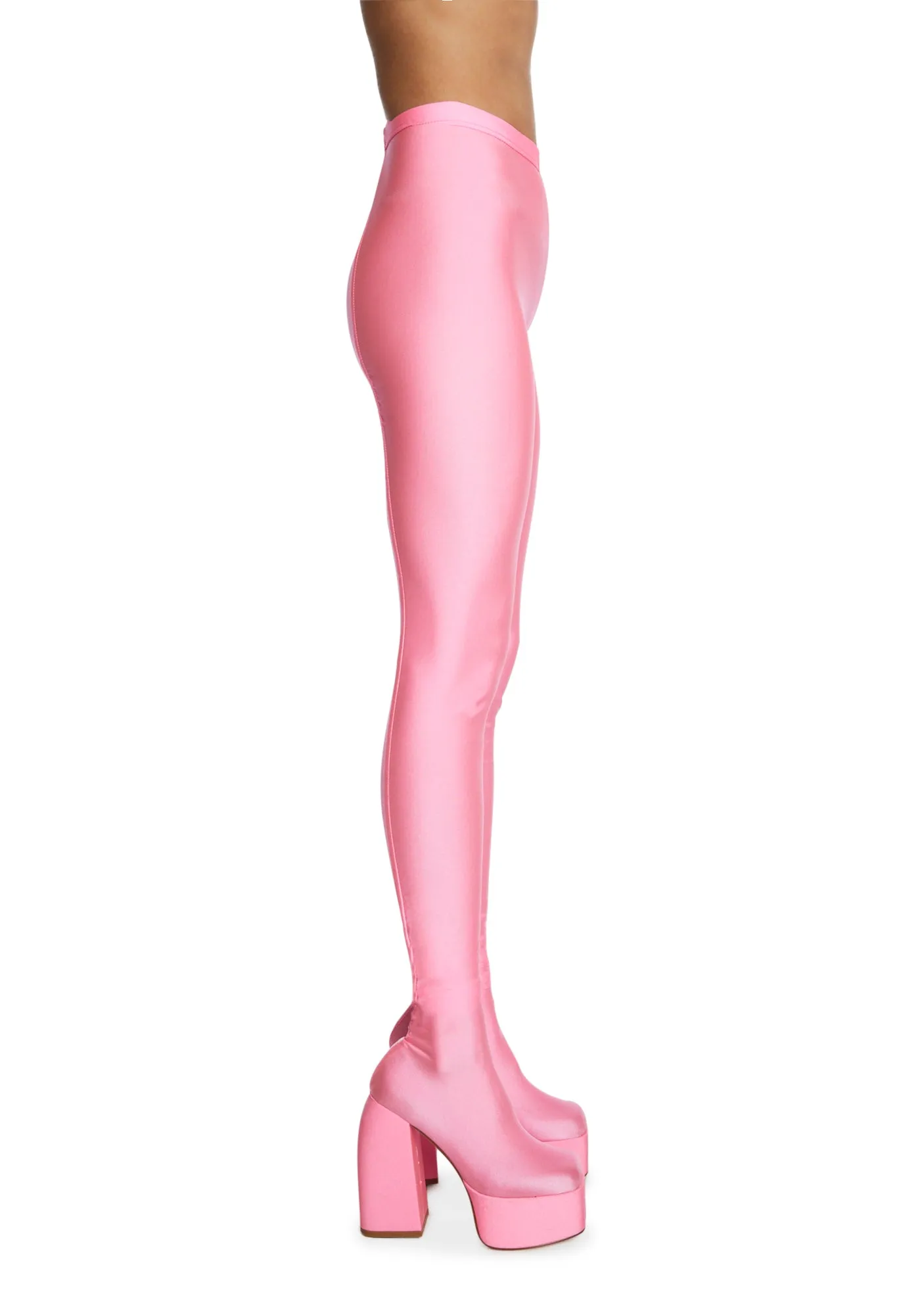 Heyhey Platform Pant Boots - Light Pink