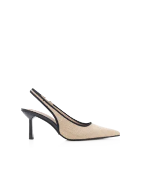 IVIE - NATURAL RAFFIA-BLACK