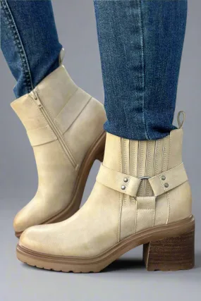 Jayden Motorcycle Booties - Khaki