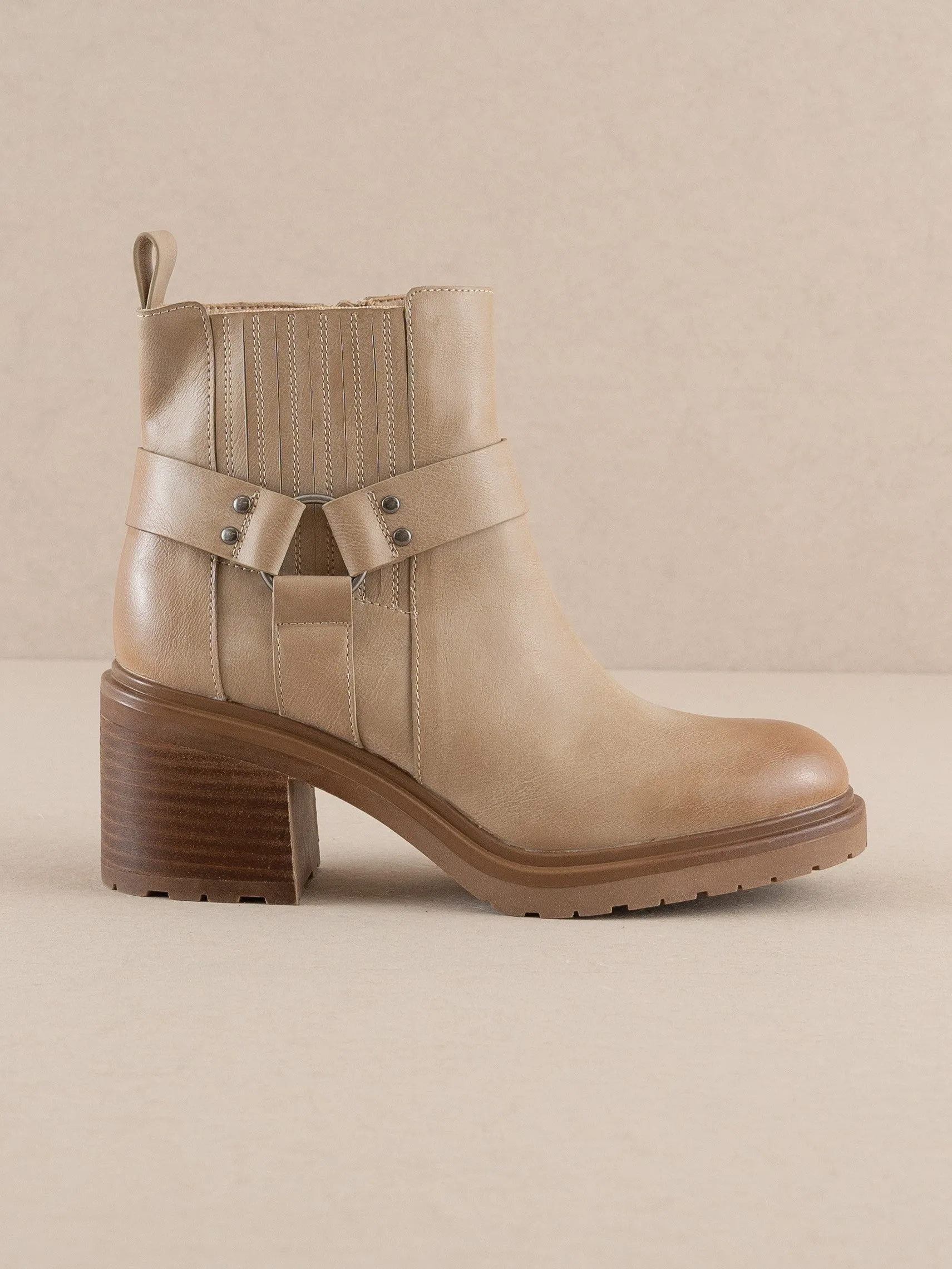 Khaki The Jayden - Motorcycle Booties