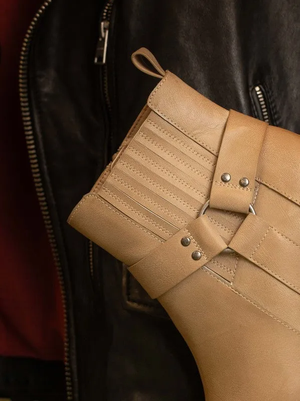 Khaki The Jayden - Motorcycle Booties