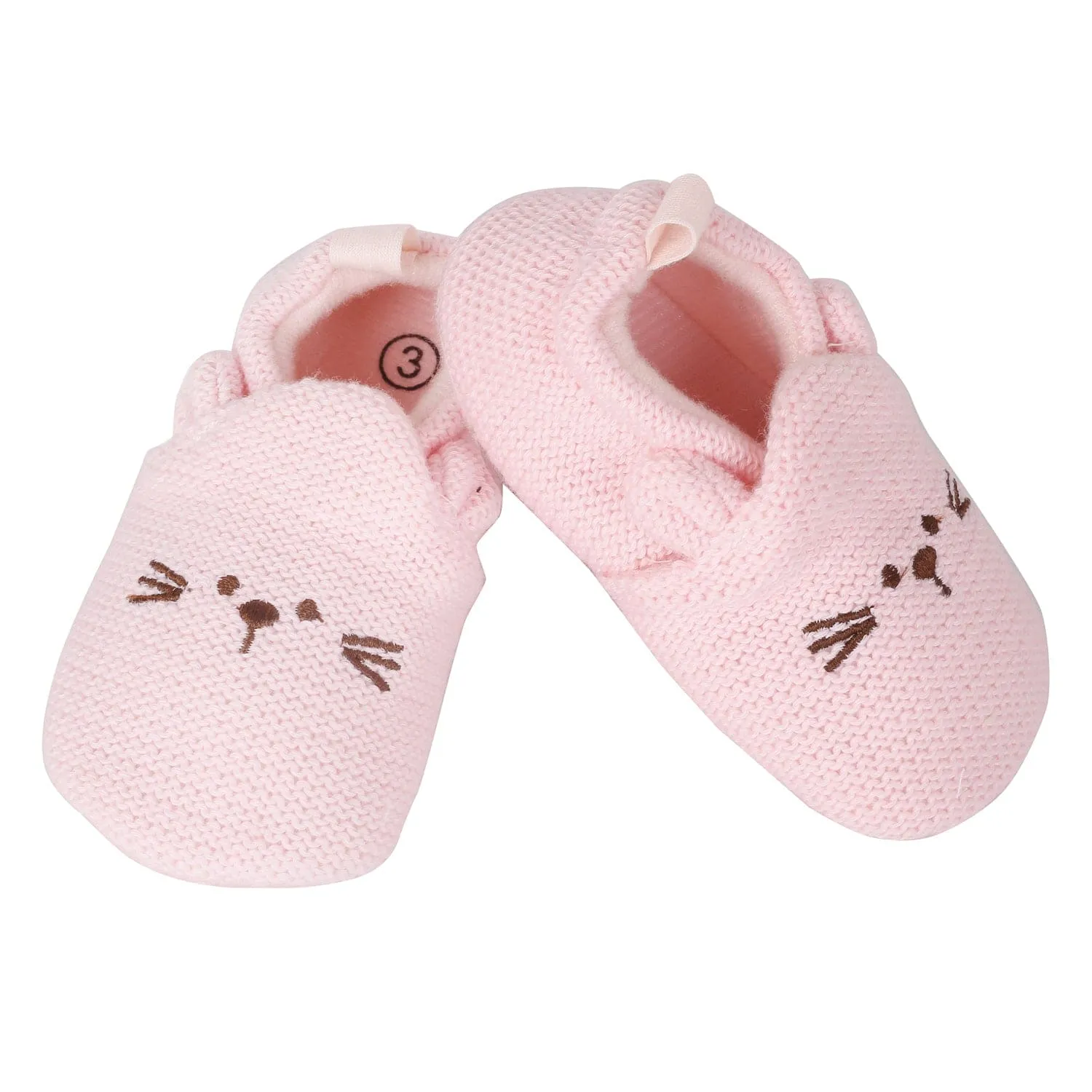 Knitted Pink Casual Booties