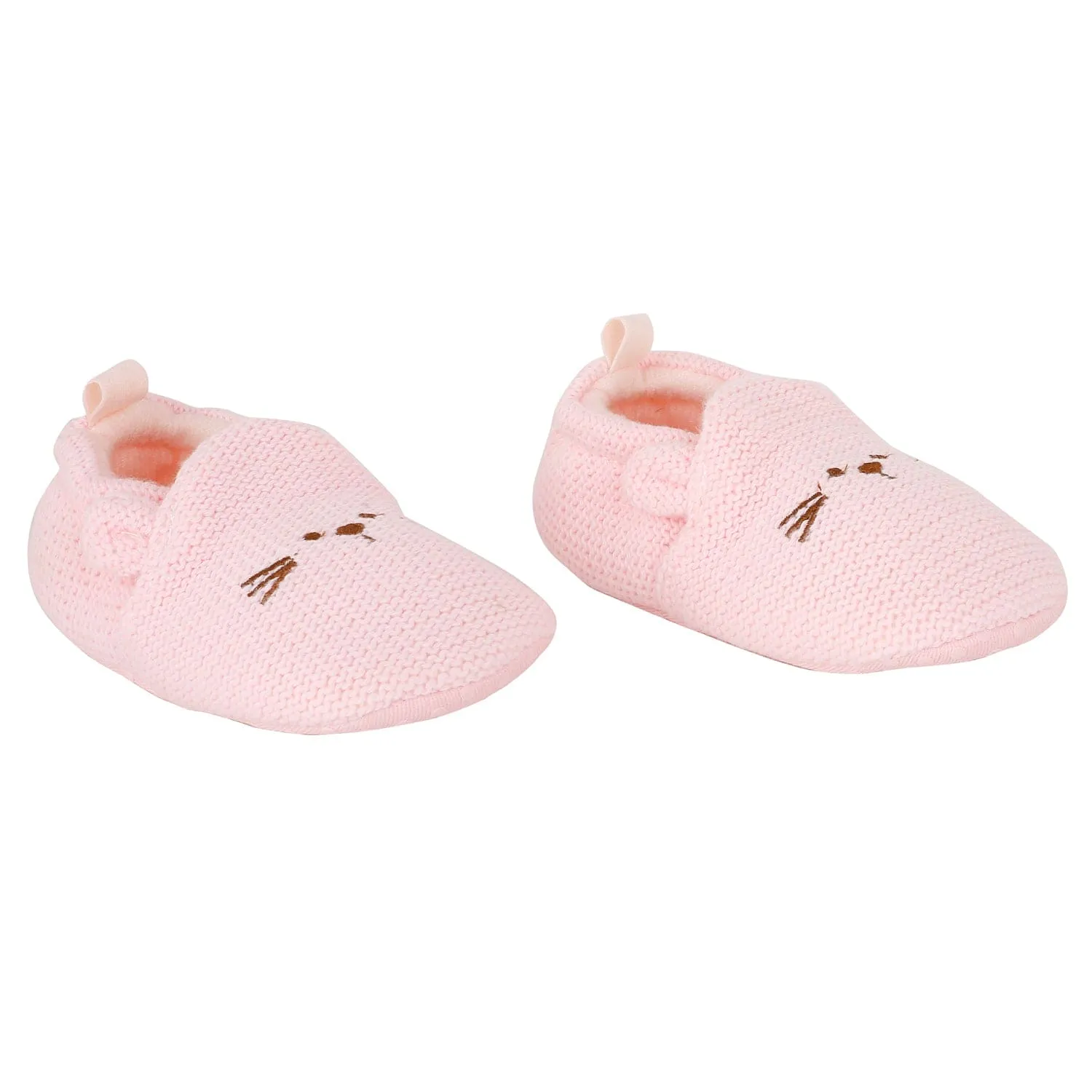 Knitted Pink Casual Booties