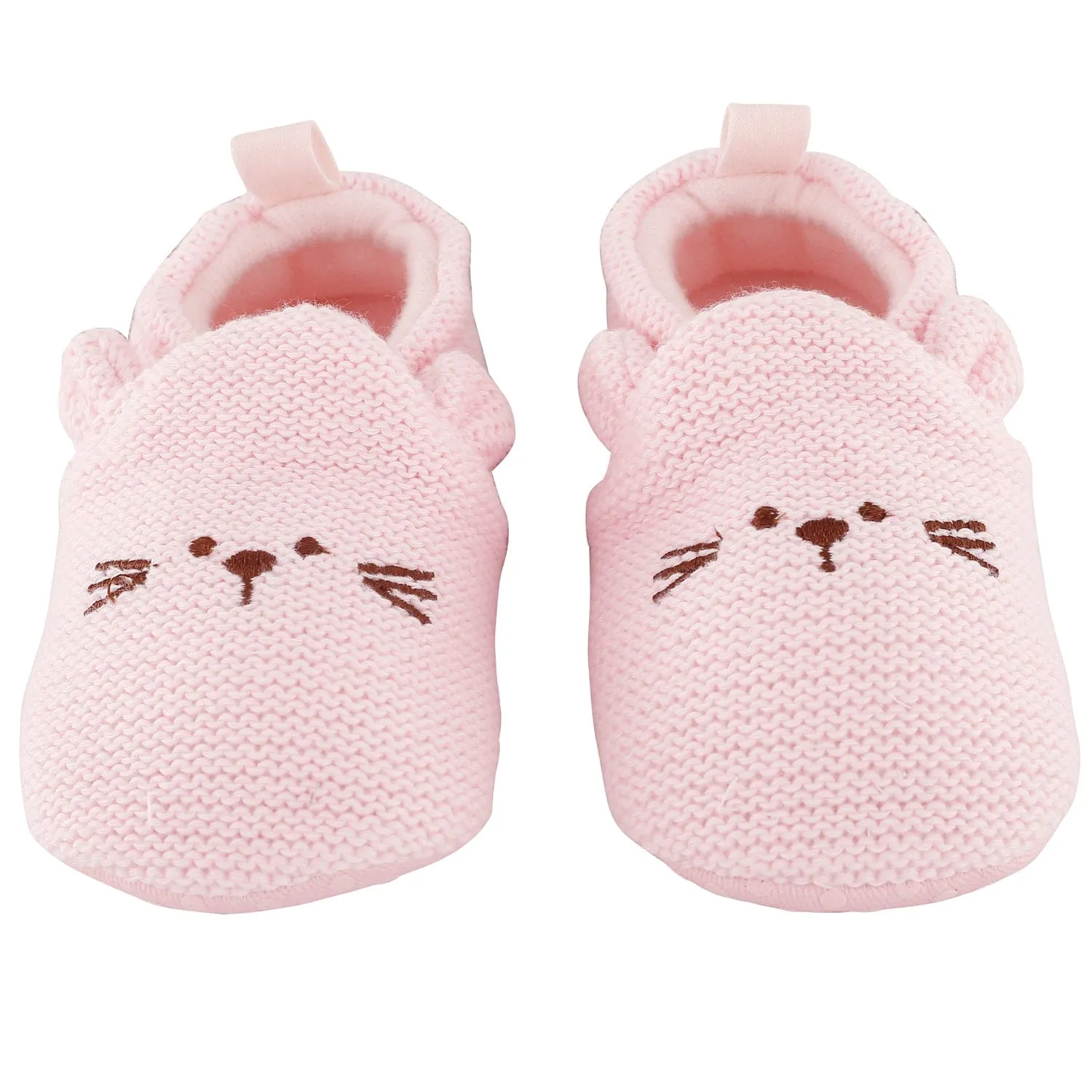 Knitted Pink Casual Booties