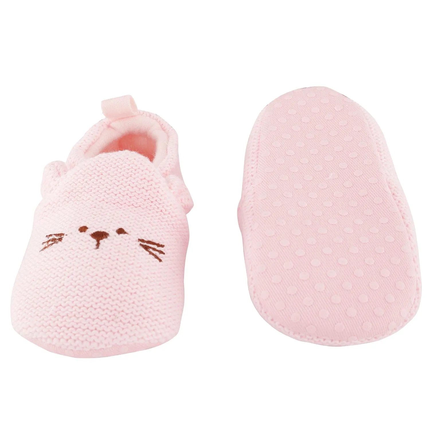 Knitted Pink Casual Booties