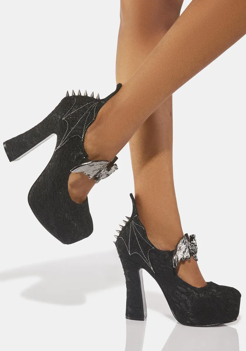 Lace Demon-18 Mary Jane Heels