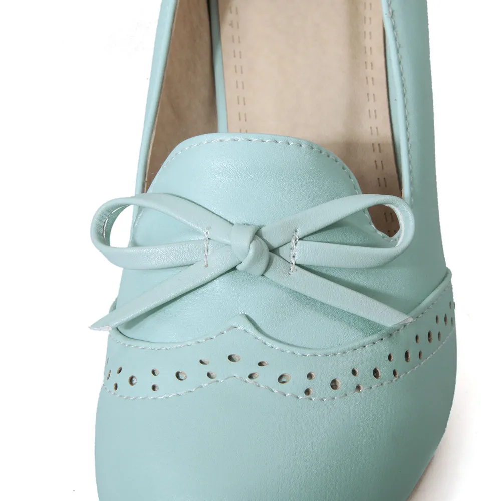 Ladies Sweet Princess Thick Heel Shallow Mouth Shoes Woman Chunky Pumps