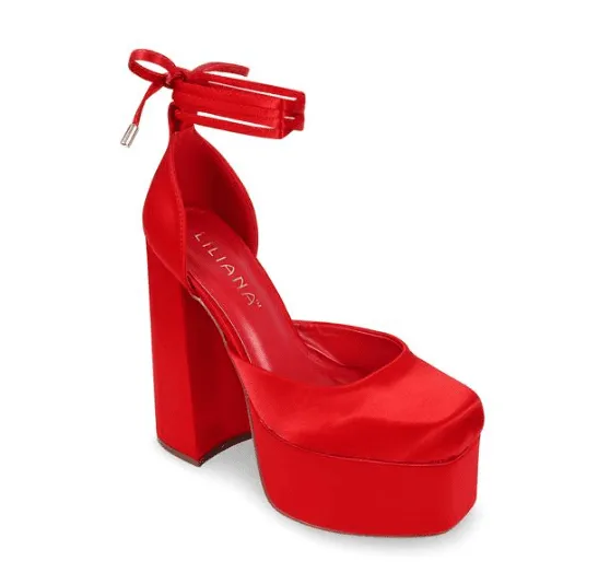 Liliana Simone-1 Chunky Platform Heel Toe Pump