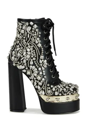 LILYBELL-BLACK PLATFORM BOOTIE