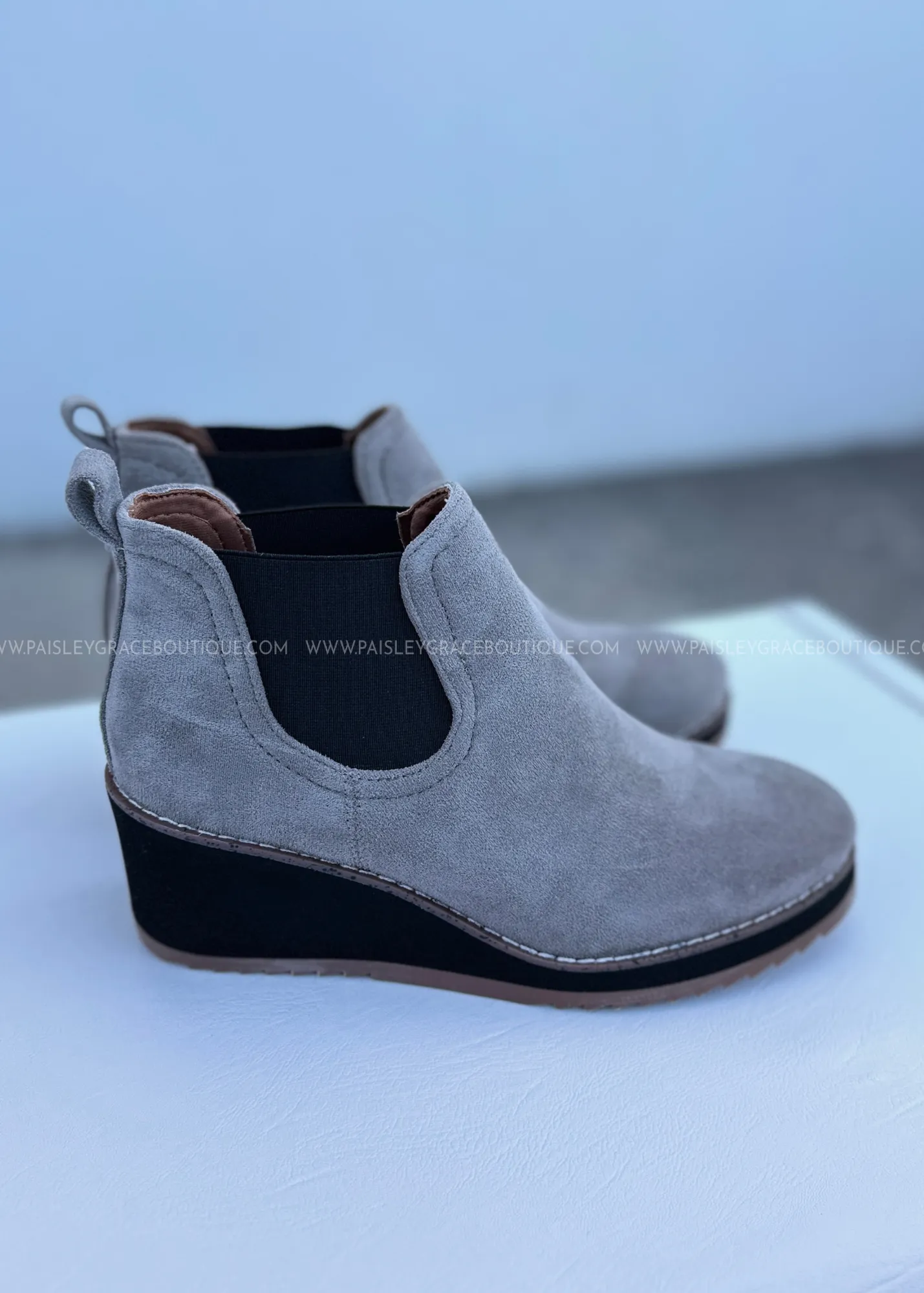 Love You A Latte Boots by Corkys - Grey Suede