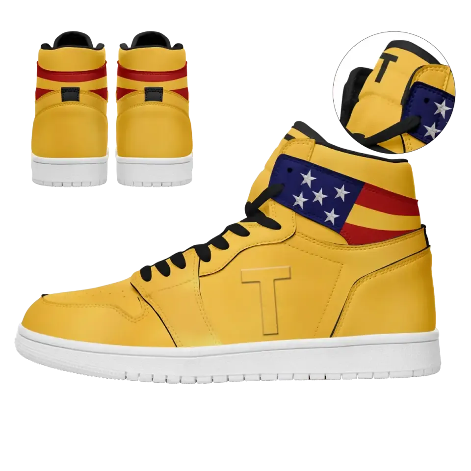 Luxury Gifts,Personalized High Top Sneakers, Custom Flag Shoes, Patriotic Shoes,AJ1H-24020045