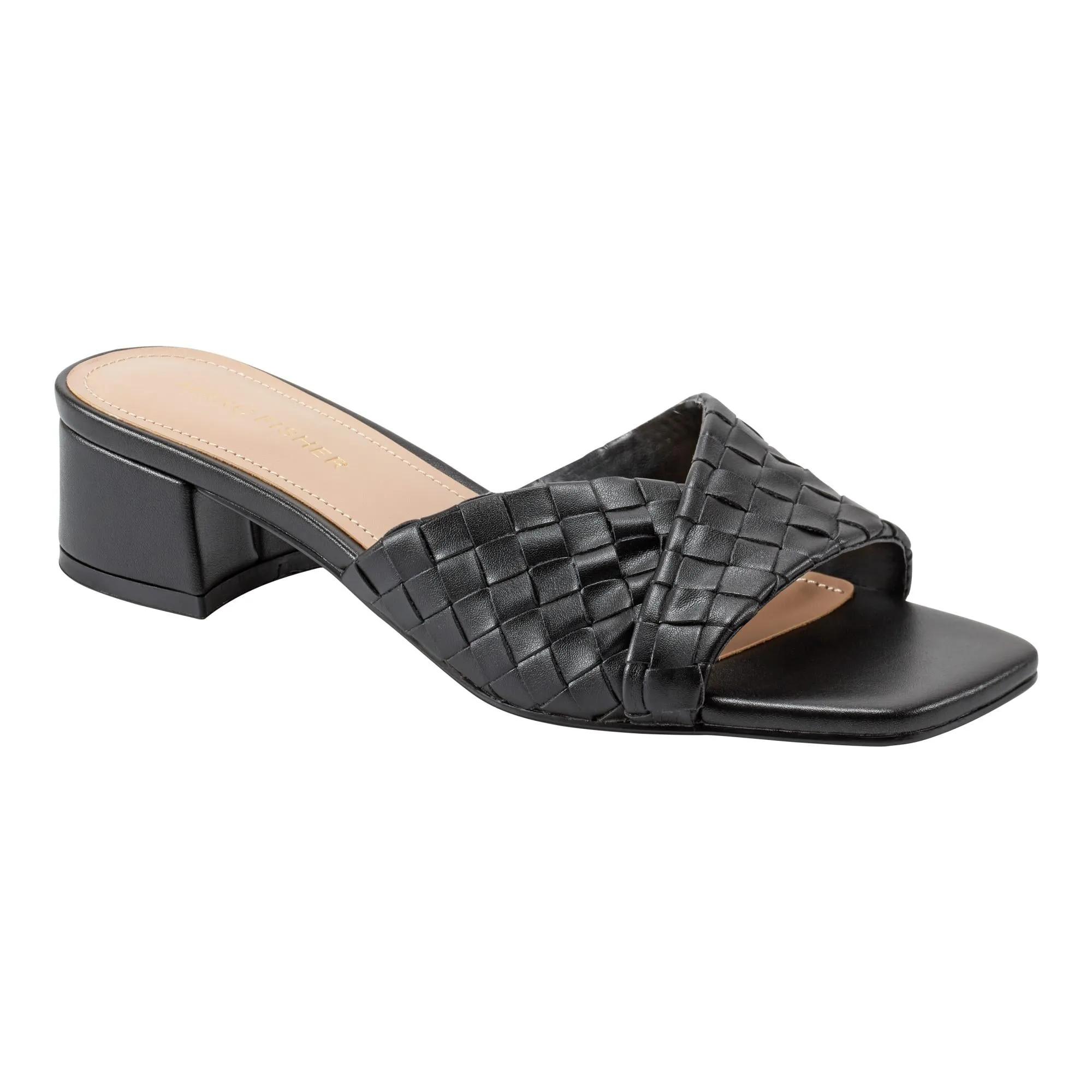 Marc Fisher Women's Coven Black/Woven Fez Nappa Pu M