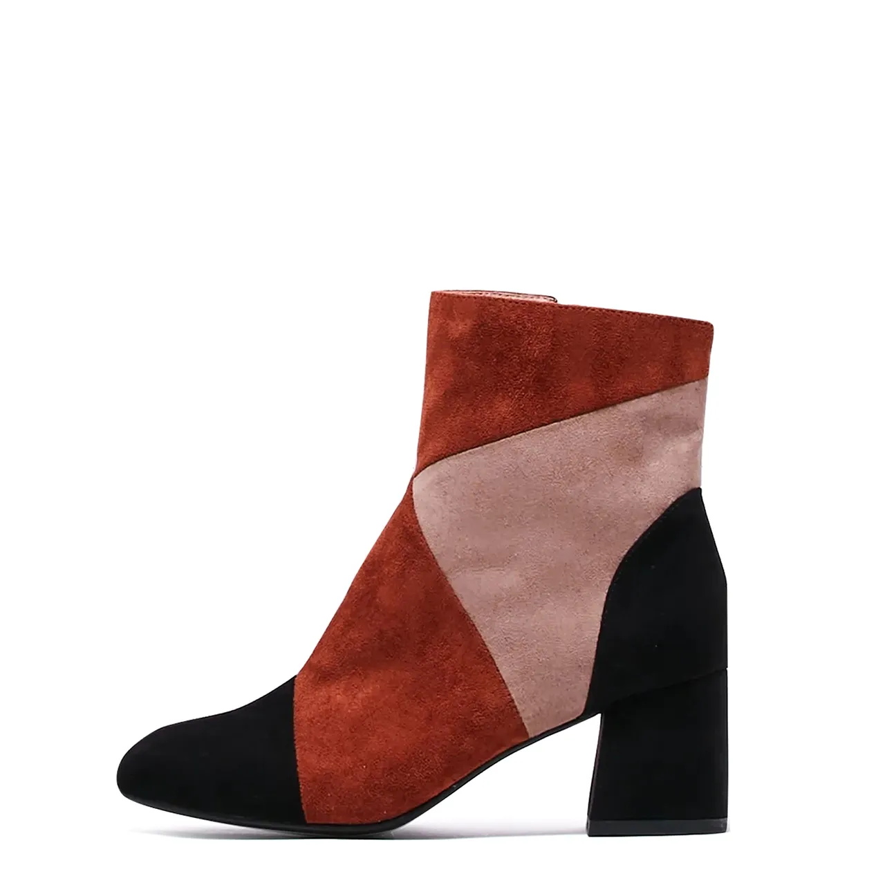 Marino Patchwork Suede Booties