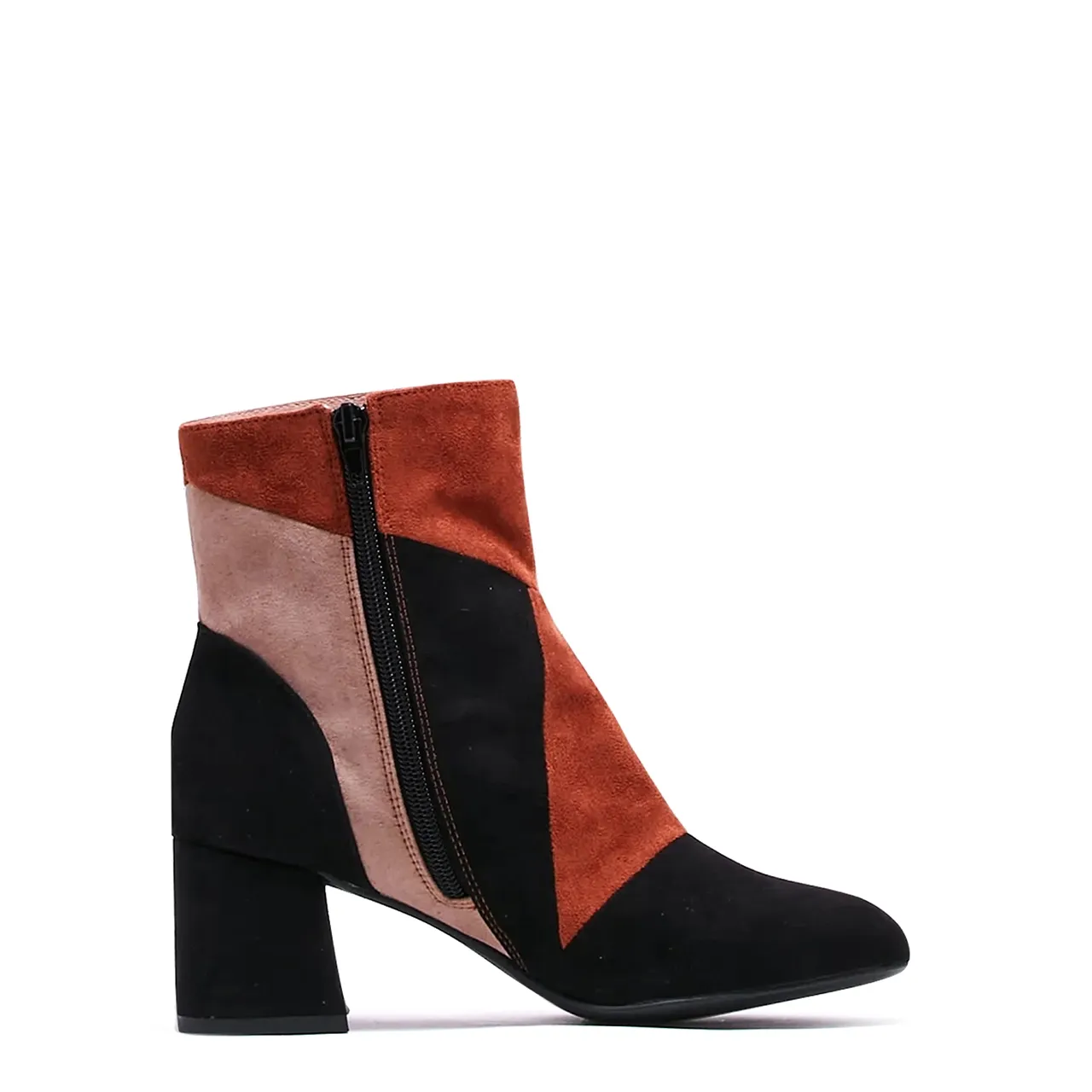 Marino Patchwork Suede Booties