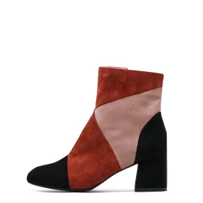 Marino Patchwork Suede Booties