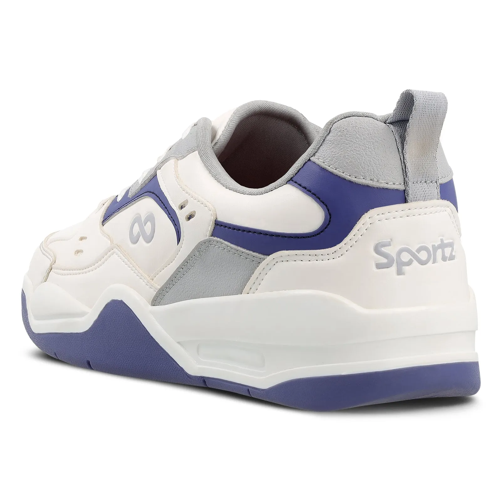Men's Colourblocked Sneakers - WY3477 White Grey