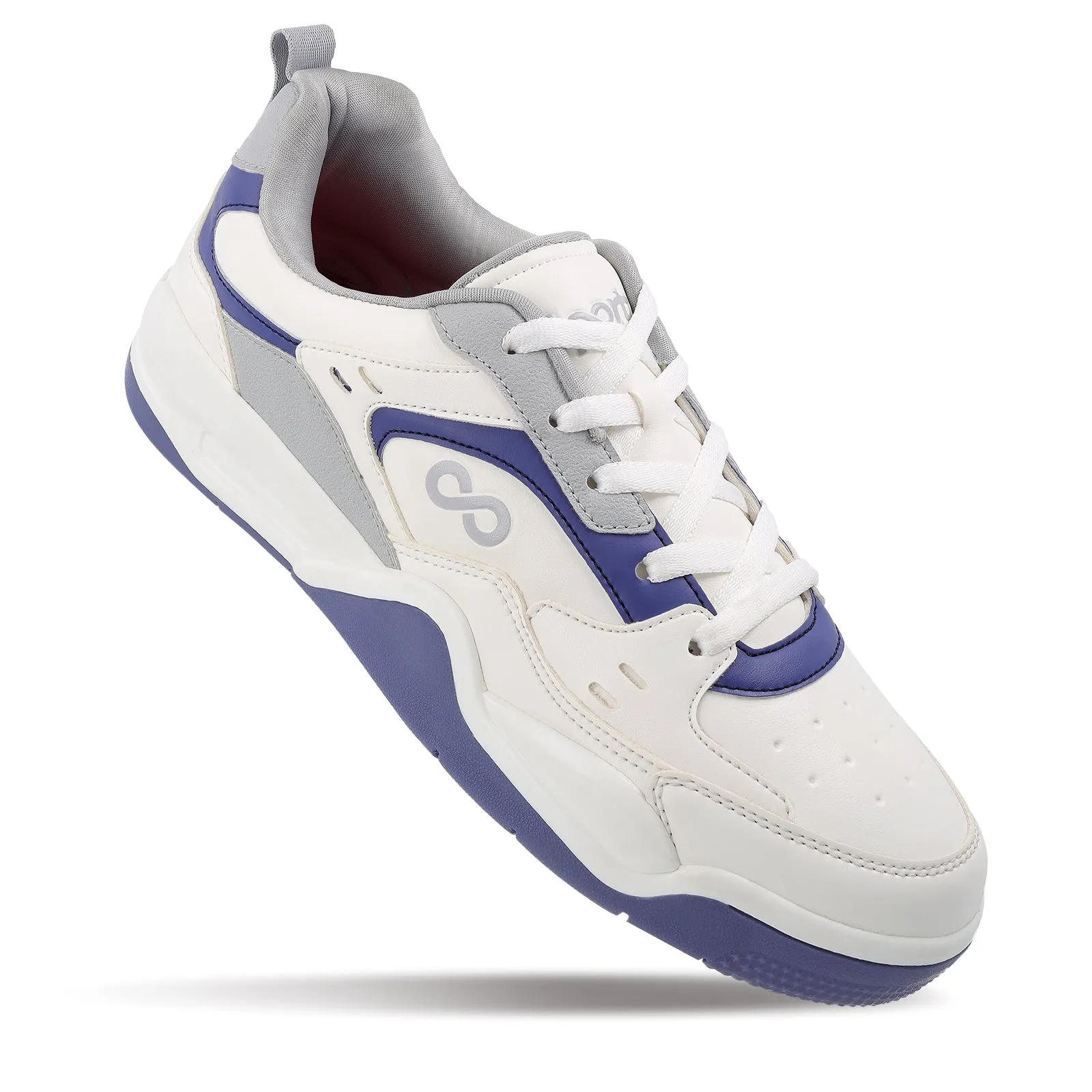 Men's Colourblocked Sneakers - WY3477 White Grey