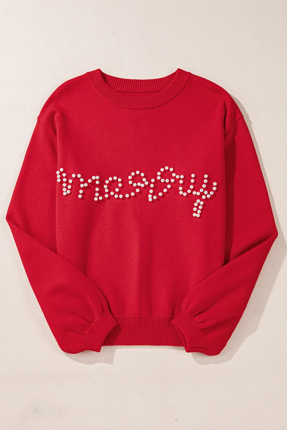 Merry Pearl Beaded Sweater