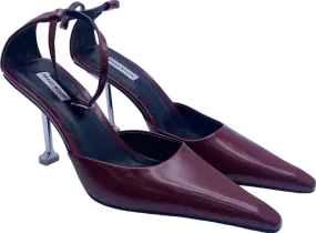 Naked Wolfe Red High Heel Pointed Toe Stilettos UK 4