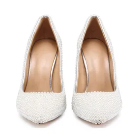 Patent Leather Point Toe Middle Chunky Heel Pumps