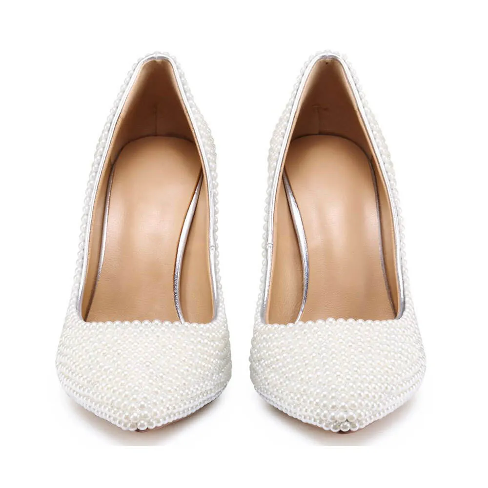 Patent Leather Point Toe Middle Chunky Heel Pumps