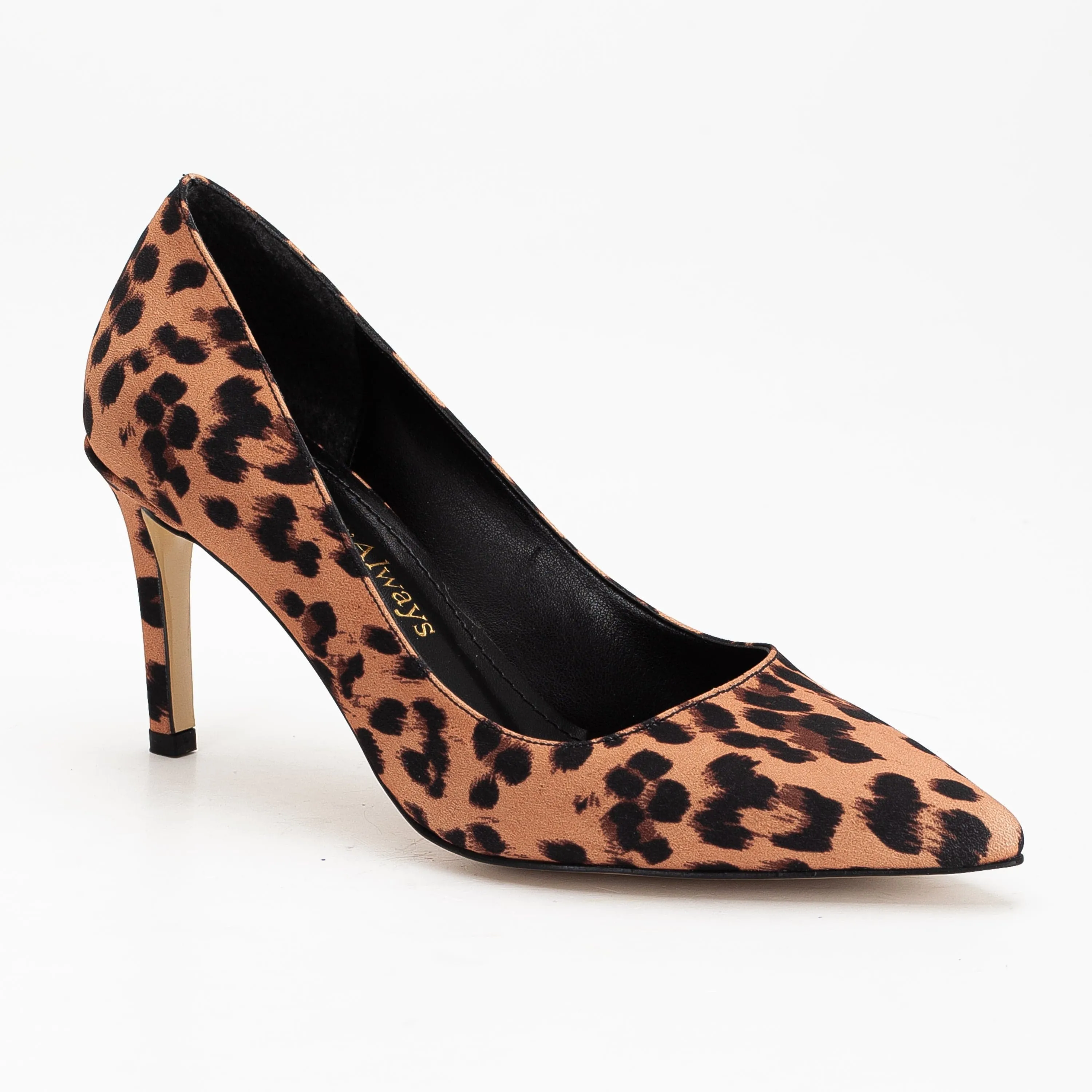 Perla Vegan Leather Pointed Toe Stiletto Pumps | Leopard