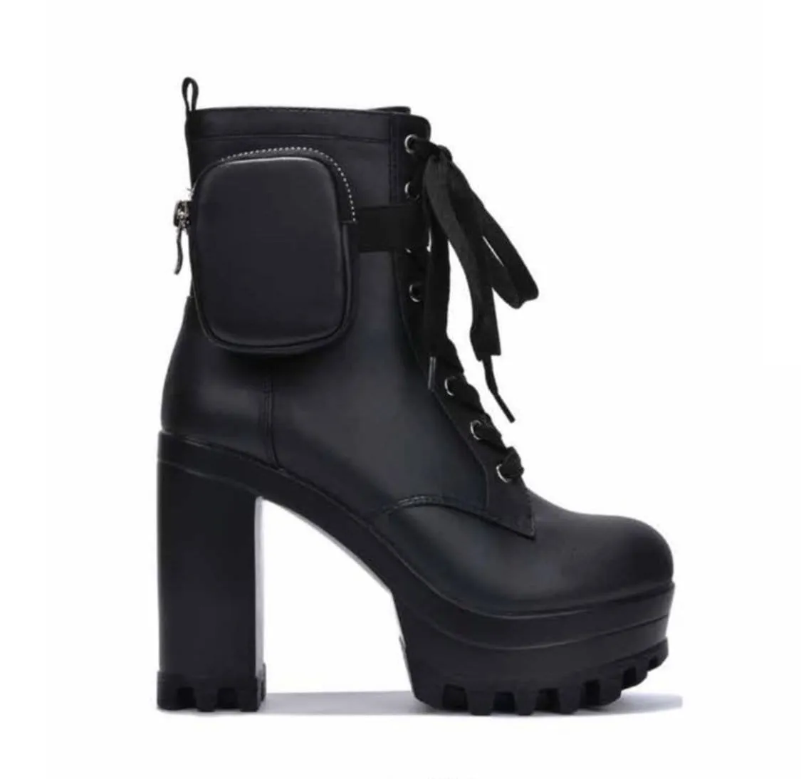 Platform Booties Black