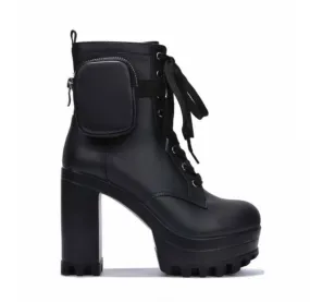 Platform Booties Black