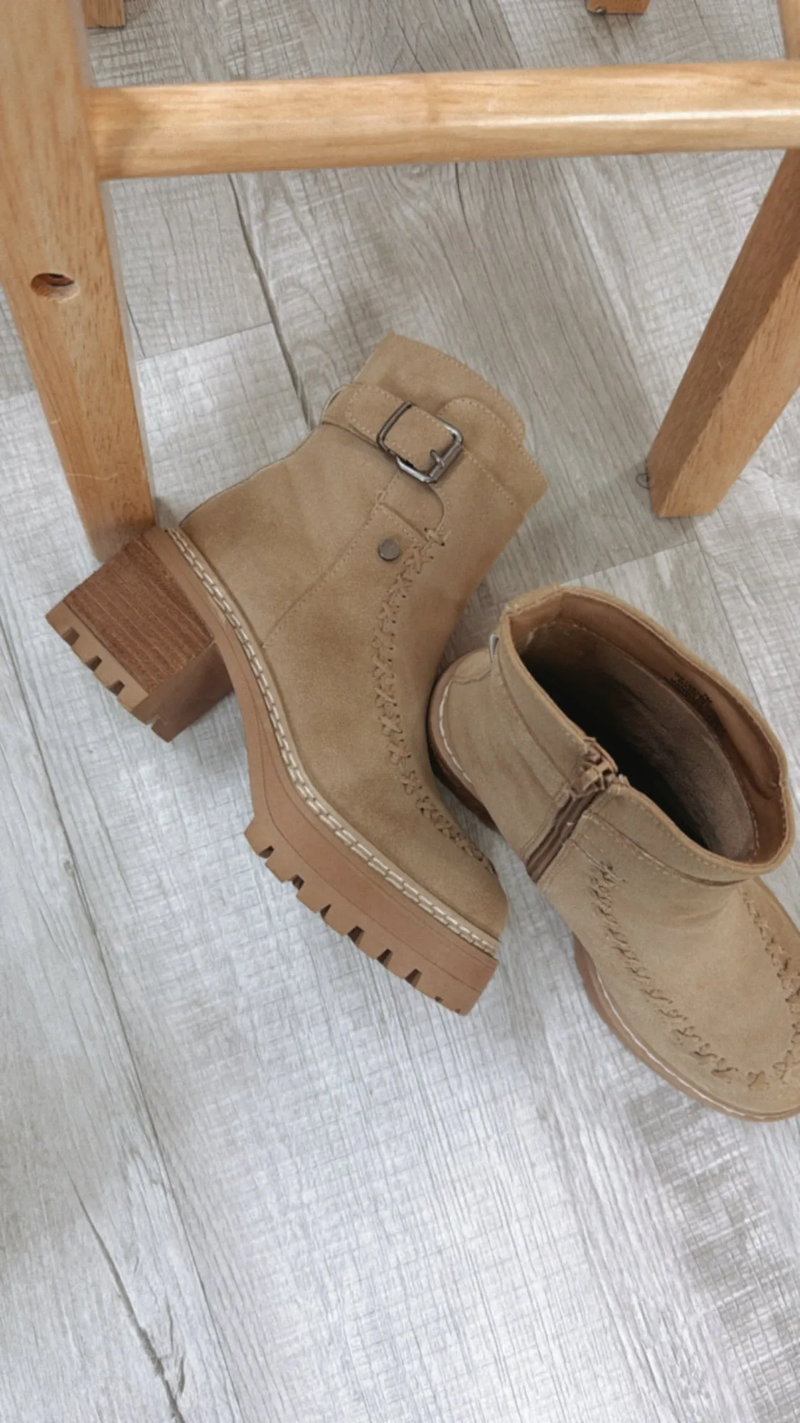 Ridge Platform Buckle Bootie, Sand